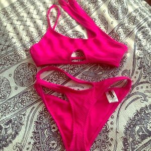Fashion nova Neon Pink swimsuit